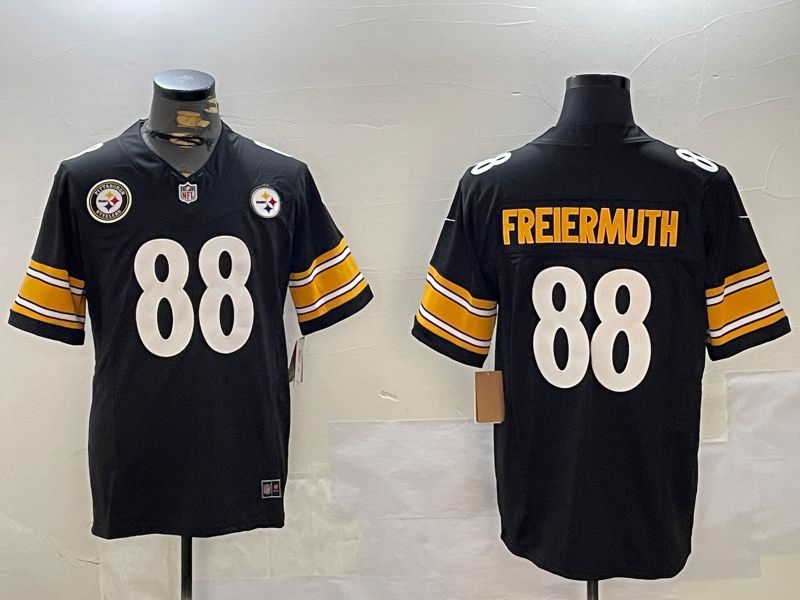 Men Pittsburgh Steelers 88 Freiermuth Black 2024 Nike Limited NFL Jersey style 5